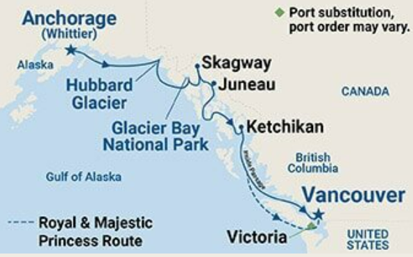 alaska cruise 2023 route