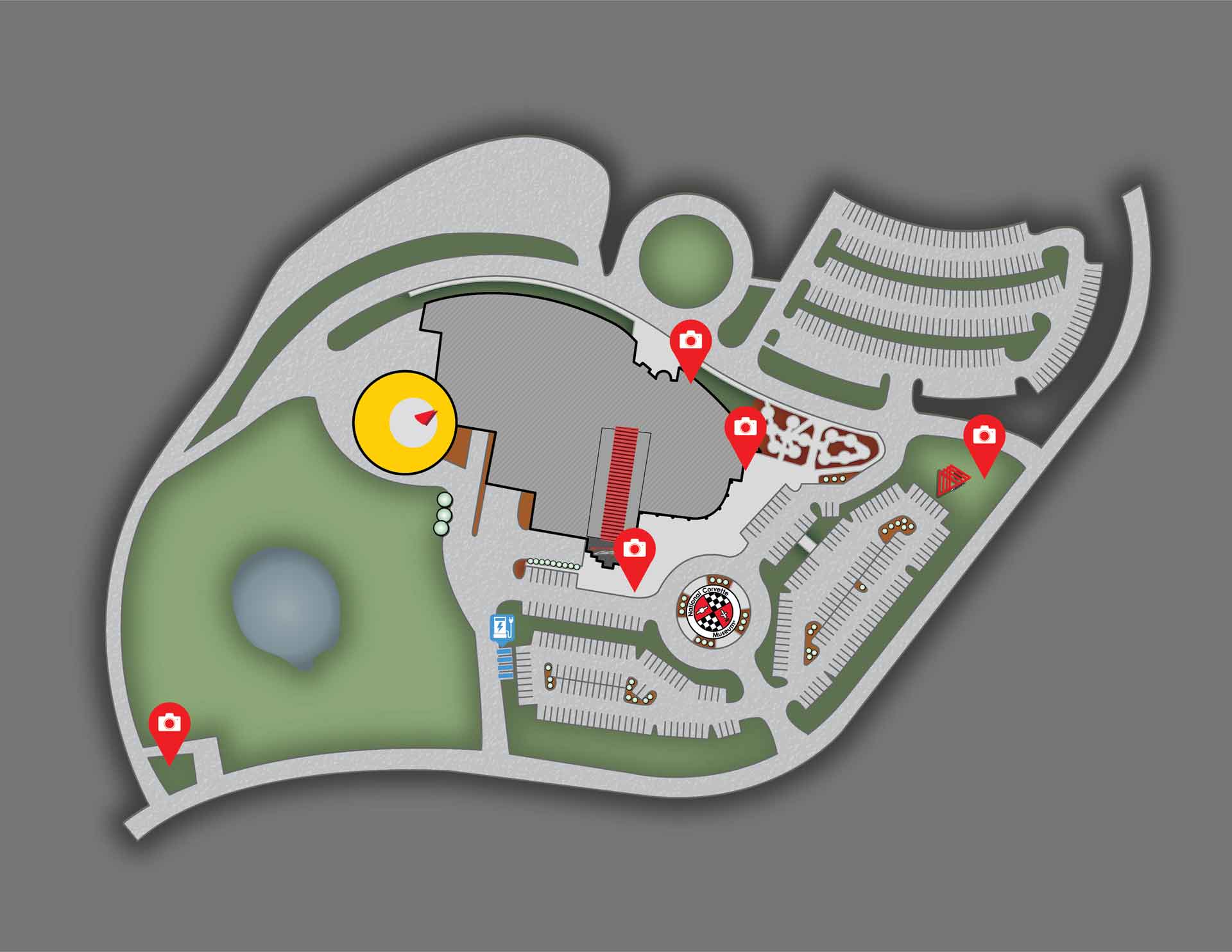 Corvette Museum Campus Map Photo Locations
