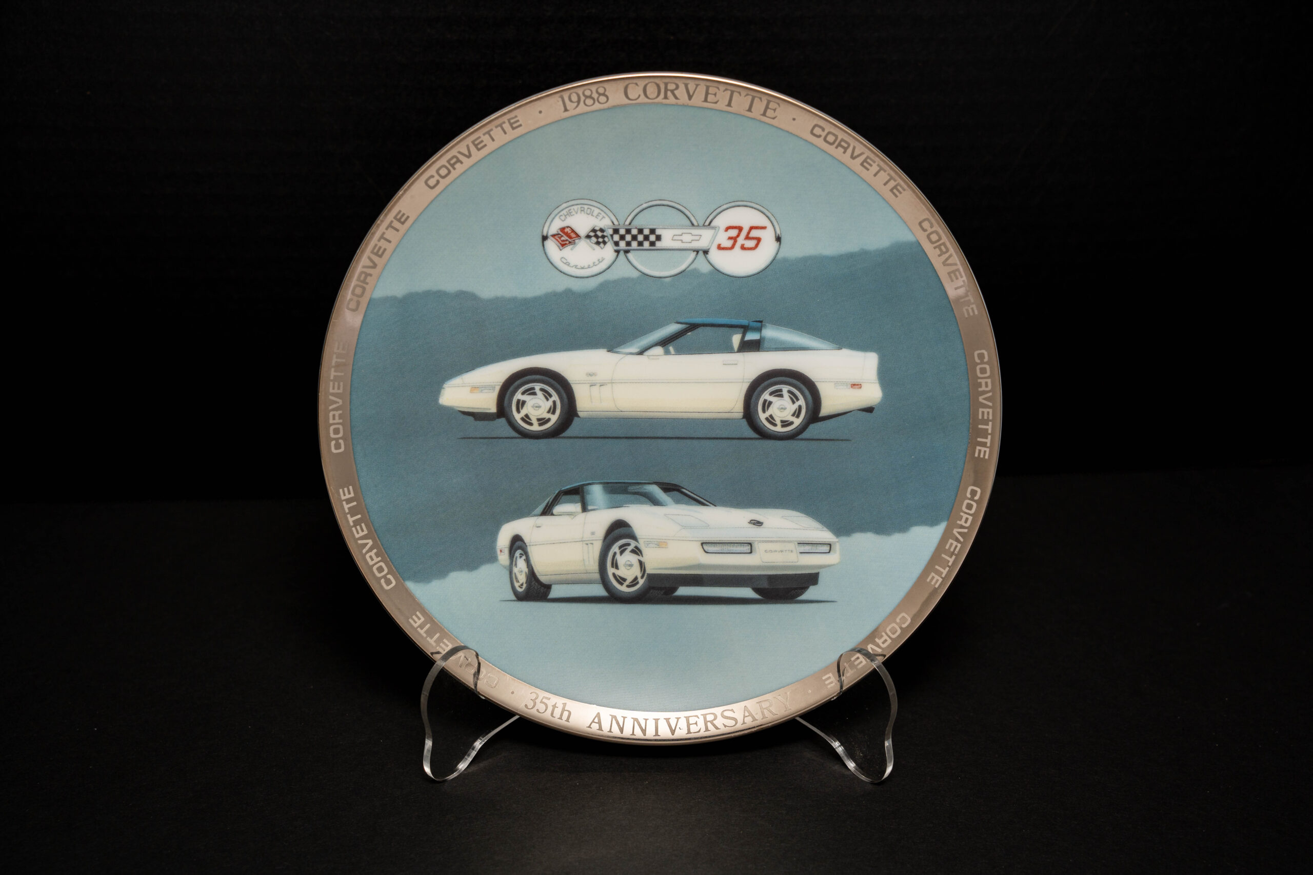 Corvette 35th Anniversary Commemorative Plate