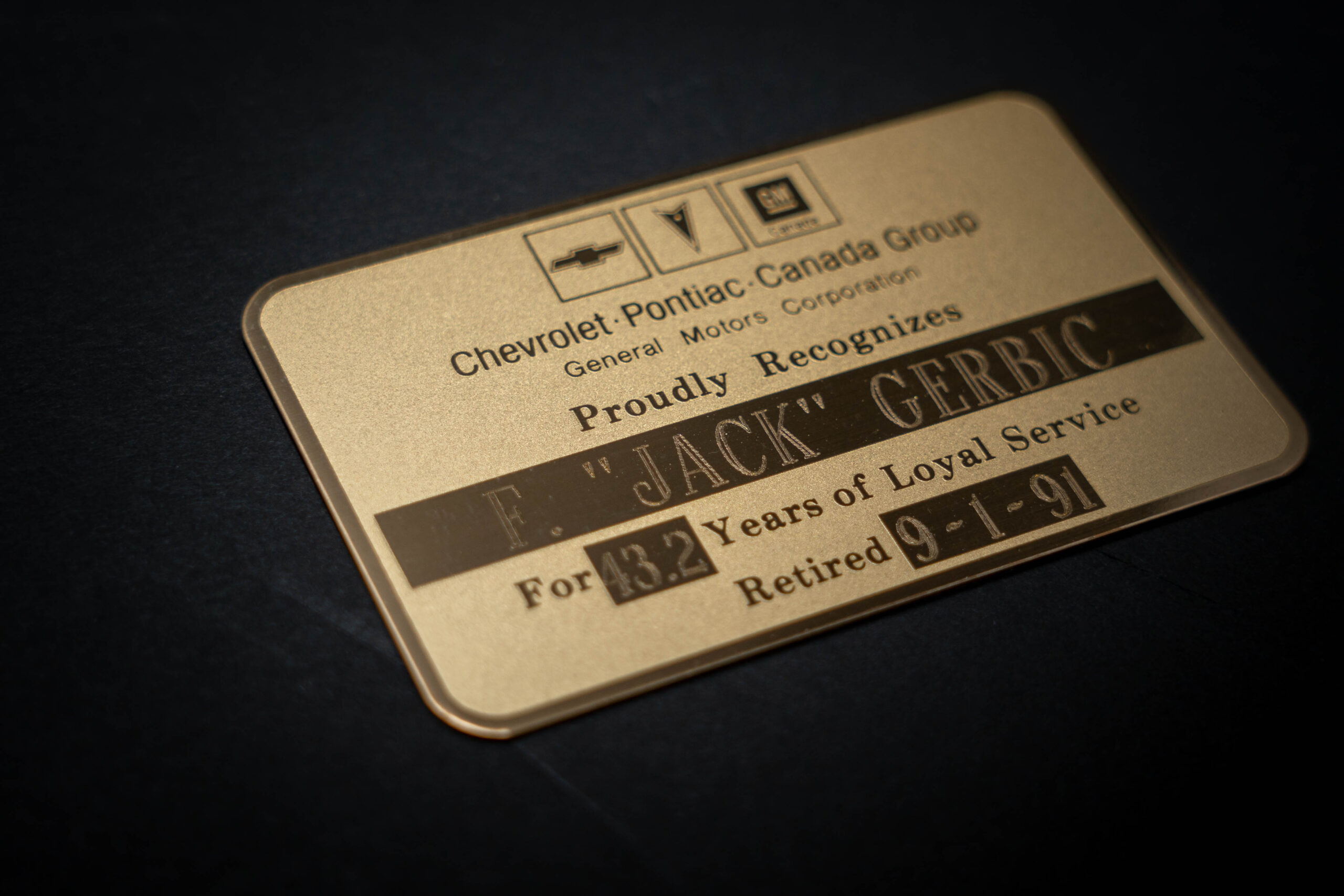Jack Gerbic Career Recognition Badge