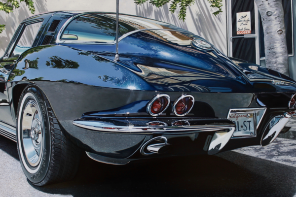 National Corvette Museum-LUSTER-Artwork-Kelley, C. Blue Corvette National Corvette Museum-LUSTER-Artwork-Kelley, C. Blue Corvette