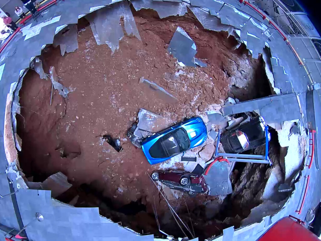 National Corvette Museum-Sinkhole-Ground to Sky-BirdseyeView