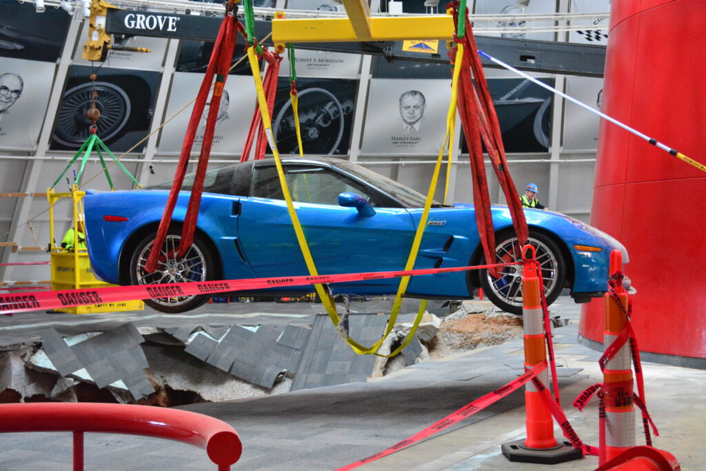 National Corvette Museum-Sinkhole-Ground to Sky-Blue Devil
