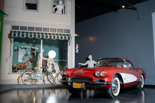 National Corvette Museum-Collections-1961 Honduras Maroon Corvette-April 2025-Front end